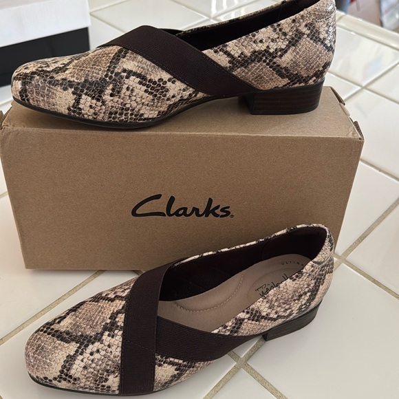 Clarks Juliet Palm - Taupe Snake 7.5 W 🌼 - Picture 1 of 7
